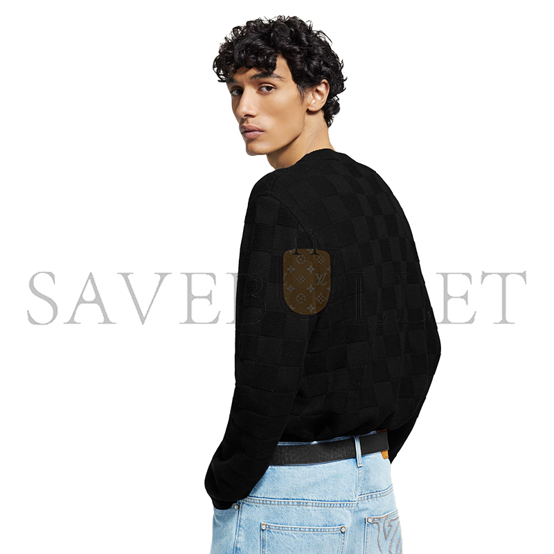 LOUIS VUITTON EMBELLISHED WOOL DAMIER PULLOVER 1AHCO2